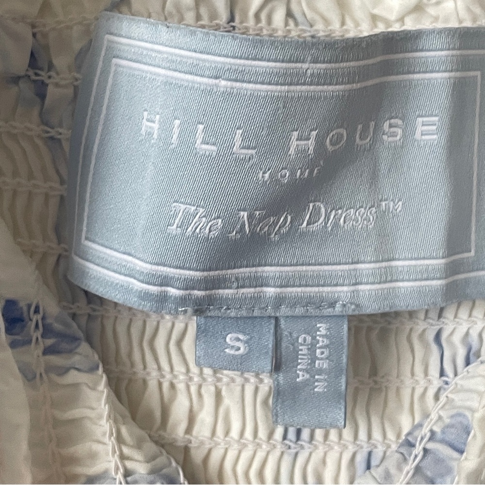 Hill House White Ellie Nap Dress Blue Botanica Smock Floral grad bump friendly - Picture 16 of 16